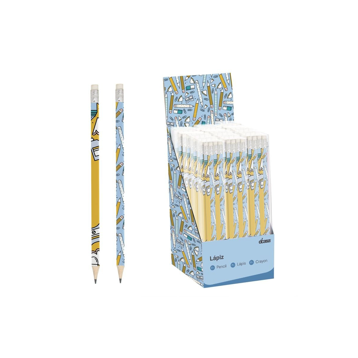 Pack de 8 lápices pencils azul