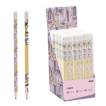 Juego De 8 Lápices Pencils Lila