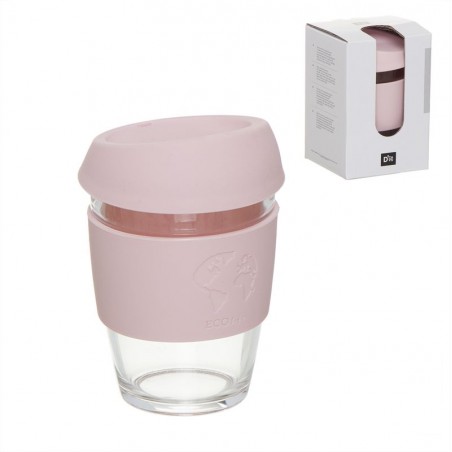 Vaso Para Cafe Reutiilizable 360ml Rosa