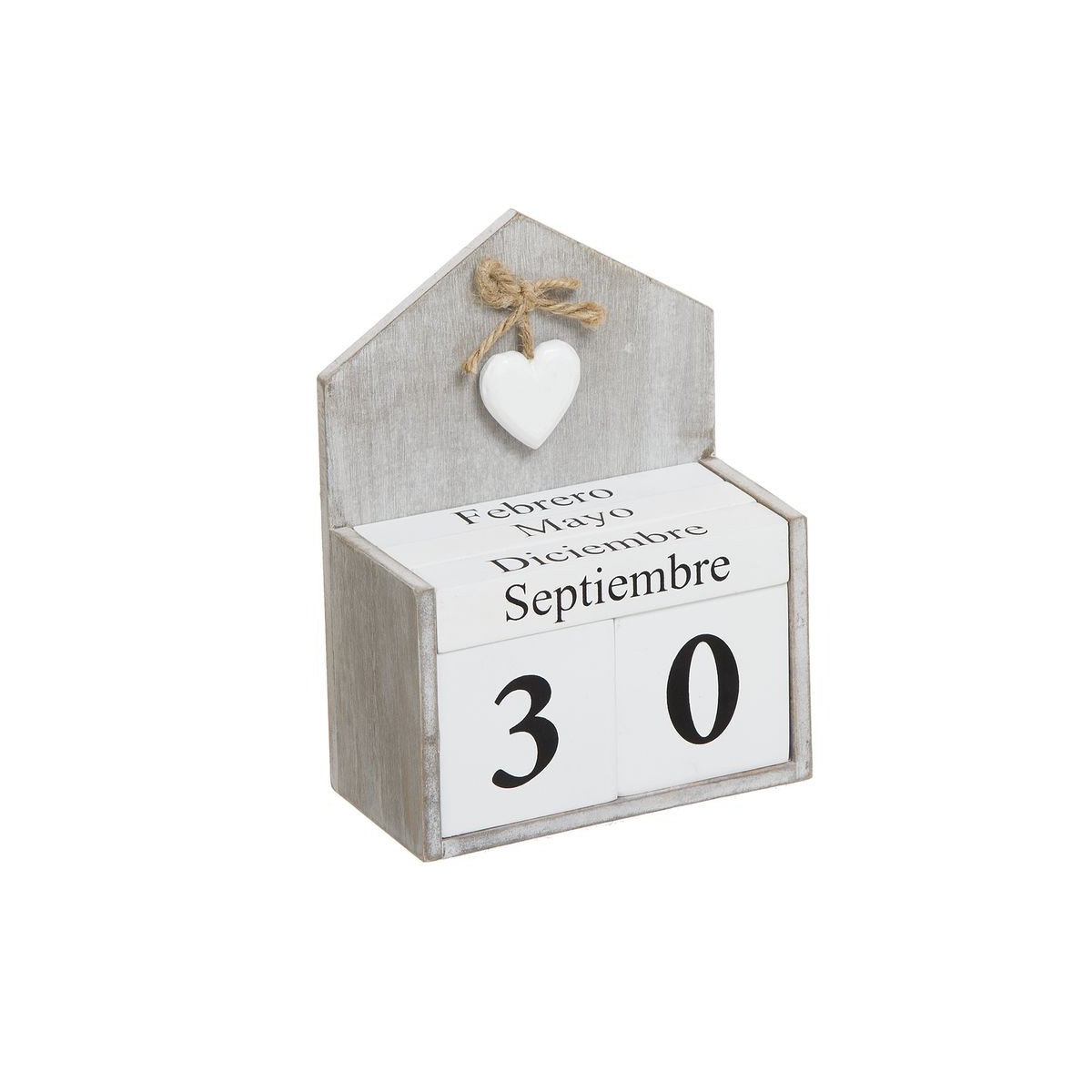 Calendario madera romantic