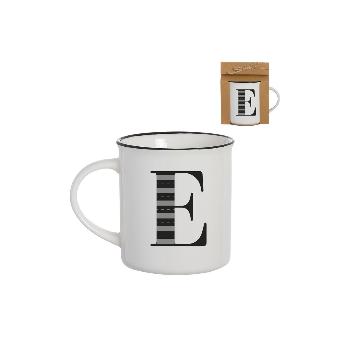 Mug vintage letra e 475ml