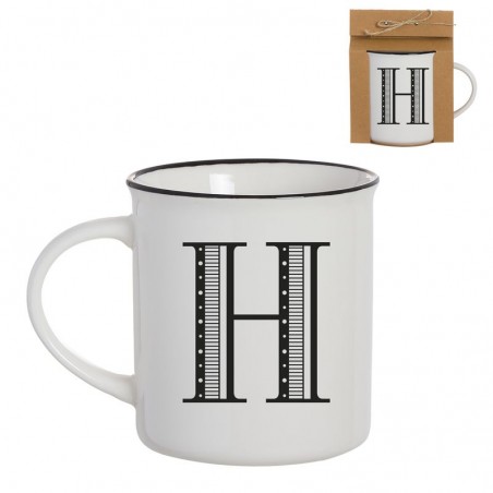 Mug Vintage Letra H 475ml