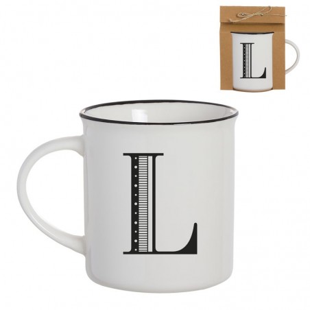 Mug vintage letra l 475ml