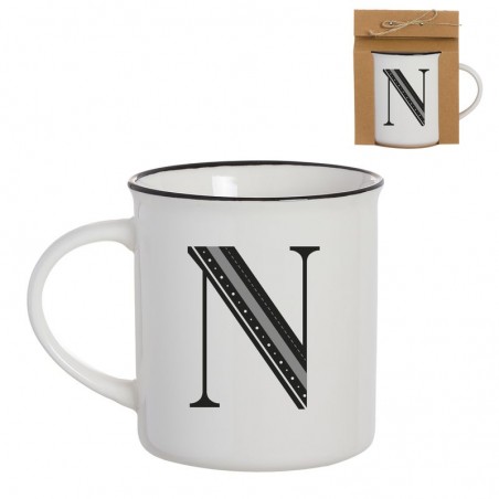 Mug vintage letra n 475ml