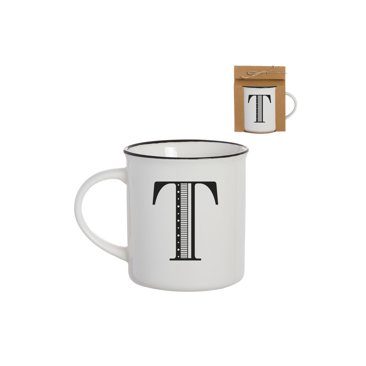 Mug vintage letra t 475ml