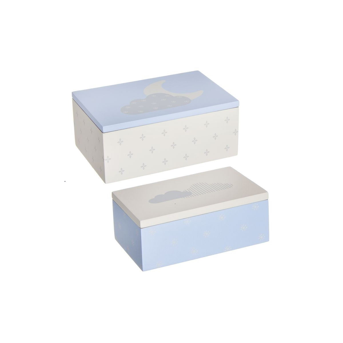 Set de Cajas de Madera Infantiles Diseño Dulce de Nubes