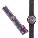 Reloj Negro con Diseño Floral Be a Flower Girl