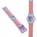 Reloj Infantil Rosa y Azul con Diseño de Leopardo 23 cm