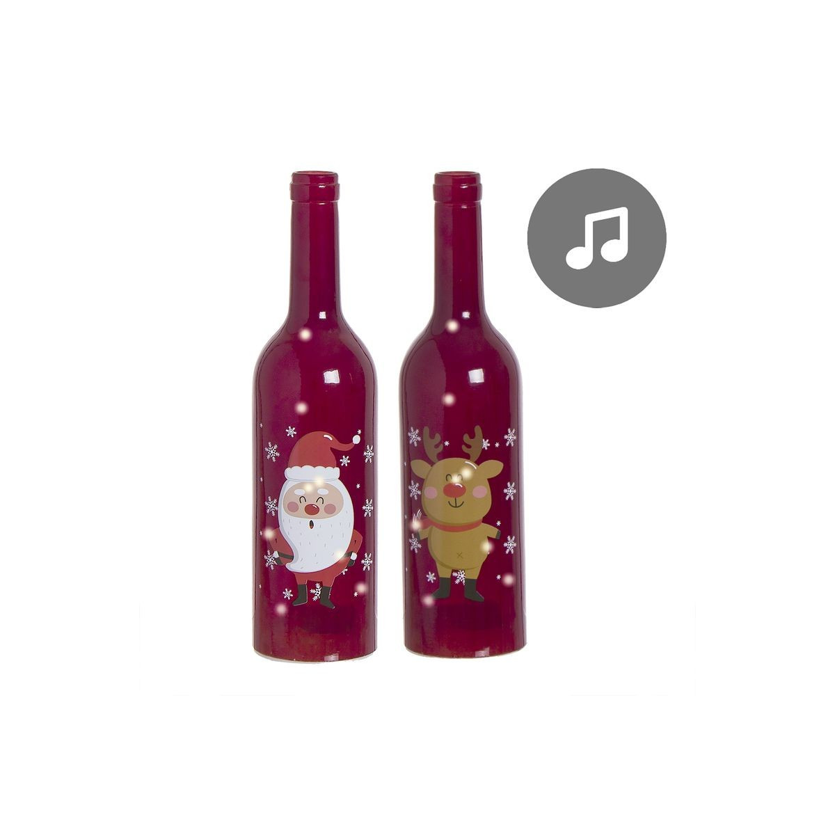 Botella musical led navidad 2m