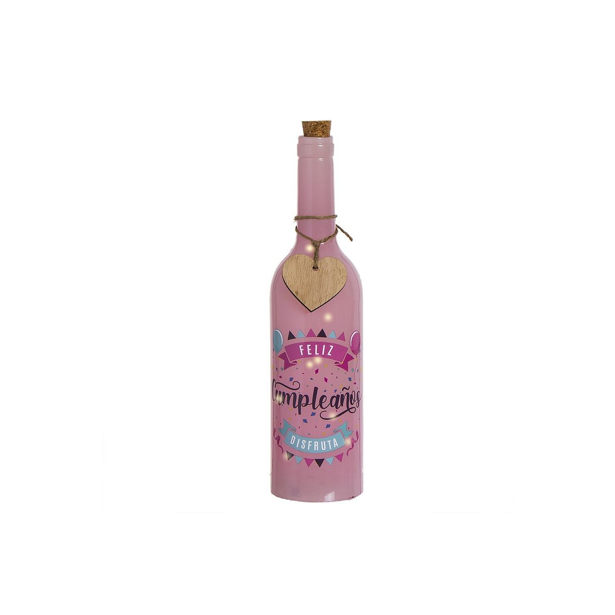 Botella decorativa led cumpleaños