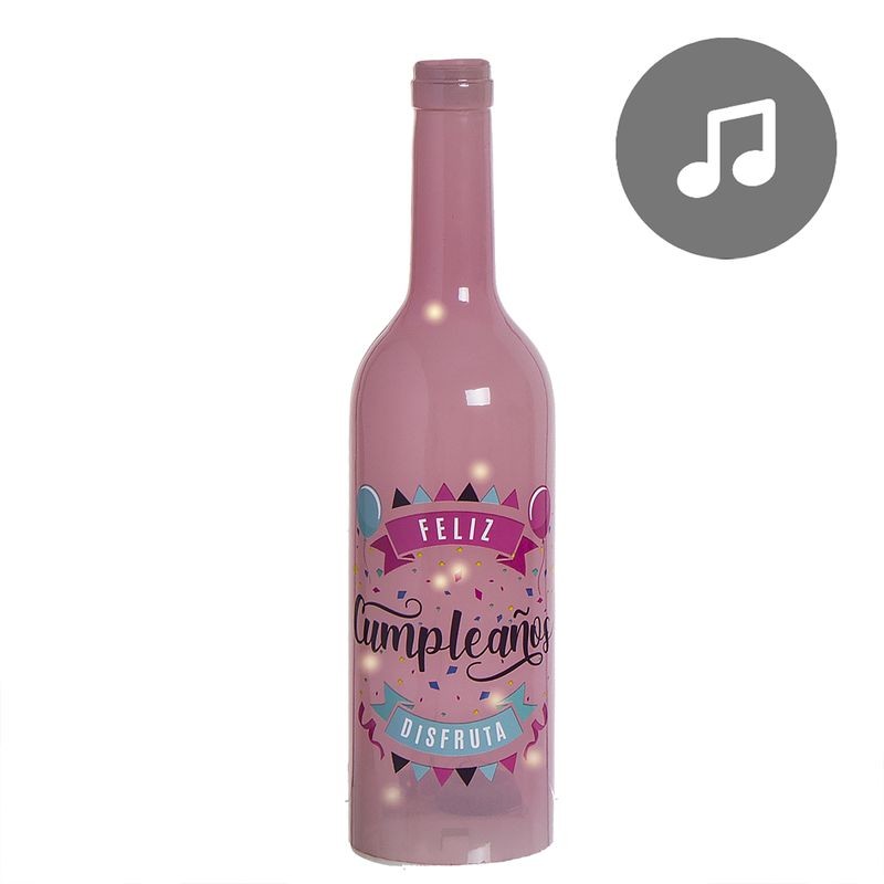 Botella musical led cumpleaños