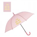 Paraguas antiviento rosa