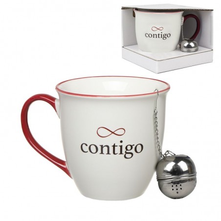 Mug Con Filtro Para Te 510ml Amor