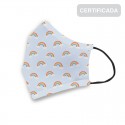 Mascarilla higienica reutilizable infantil 6 9 años arcoiris