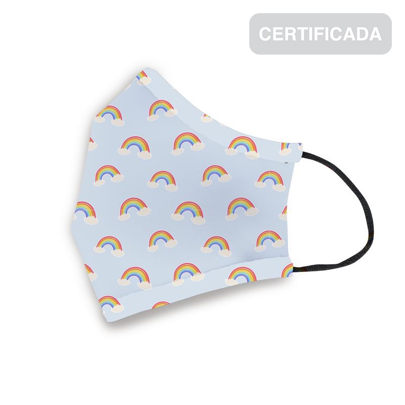 Mascarilla higienica reutilizable infantil 6 9 años arcoiris