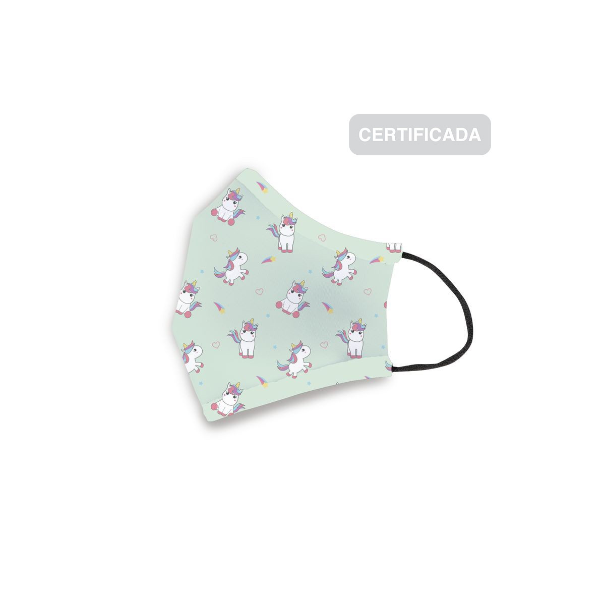 Mascarilla higienica reutilizable infantil 6 9 años unicornio