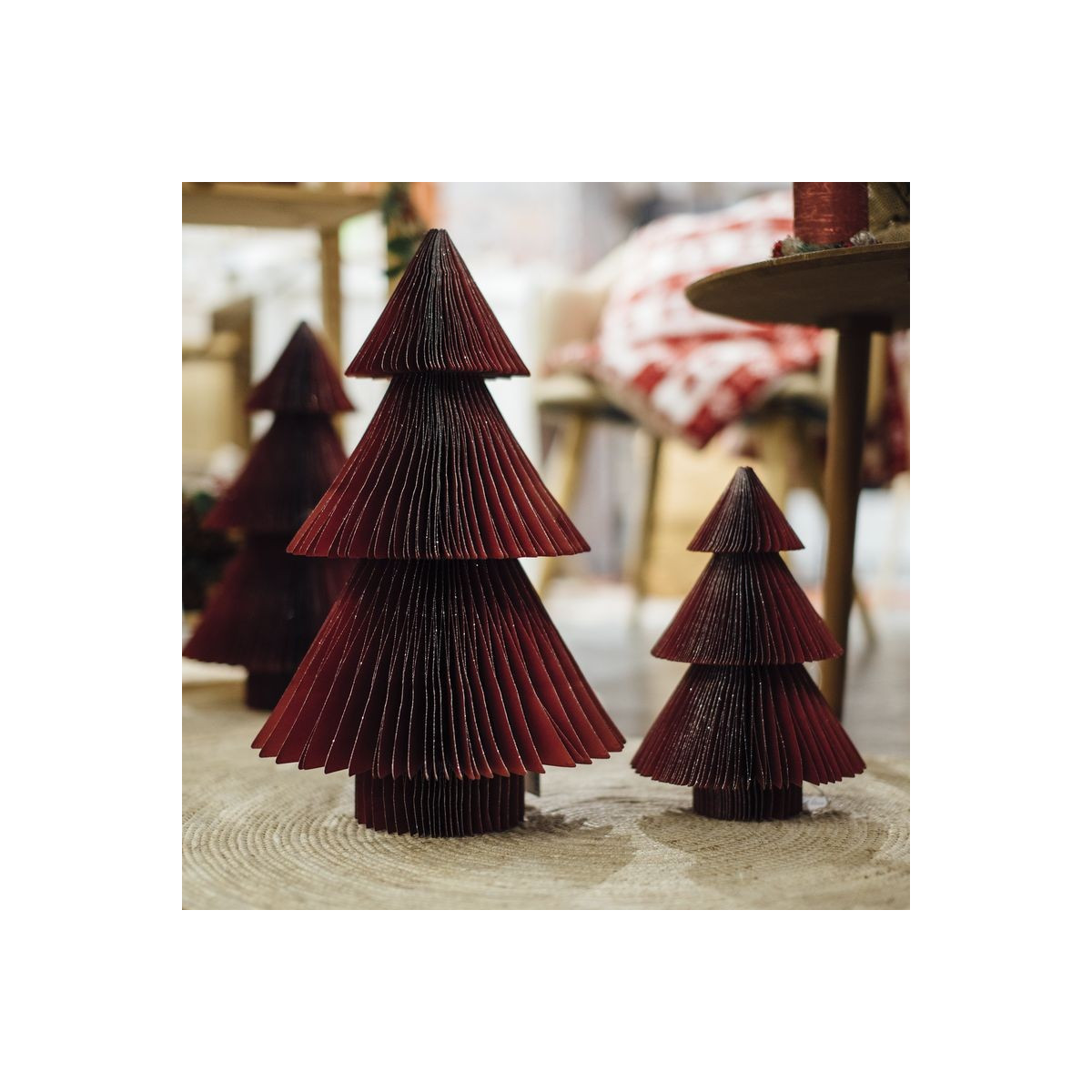 Abeto origami acabado metalizado