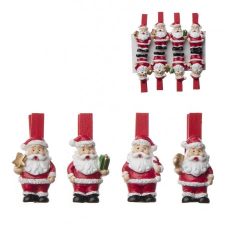 Pack 8 Pinzas Papá Noel