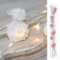 Ramas 30 Leds 120cm Flores Rosa 3xaa