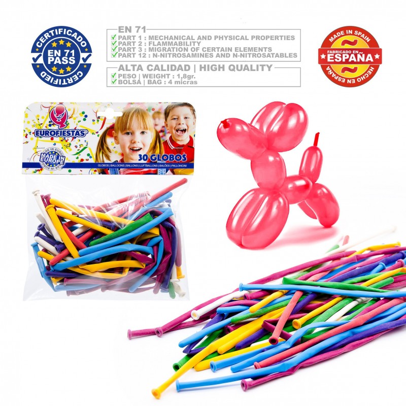 Pack Globo Modelar Surtido 30 Unidades Pack Globo Modelar Surtido 30 Unidades
