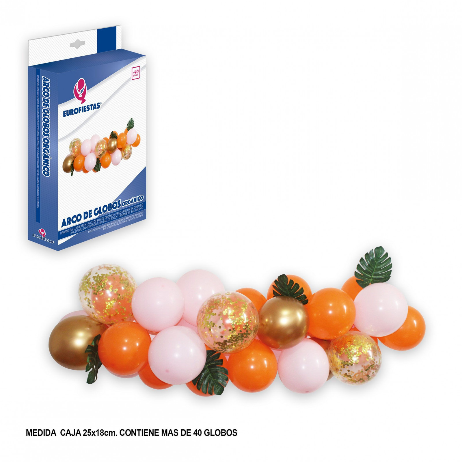Arco globos organico naranjas
