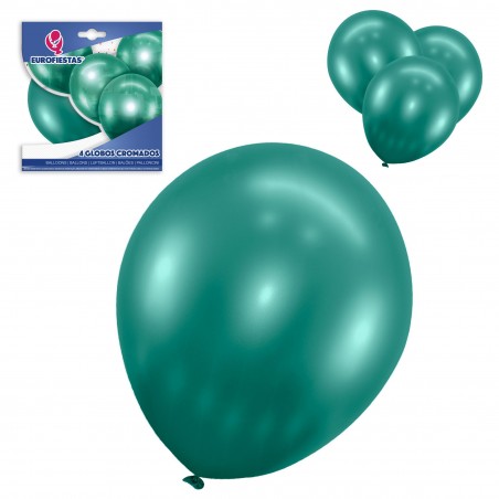 Pack Globo Cromado 4 Verde