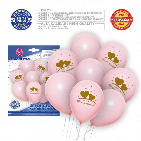 Set globos dia especial rosa