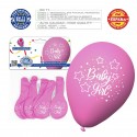 Pack Globos Baby Girl 6 Rosa