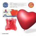 Pack Globo Rojo Con Forma De Corazón 4 Unidades