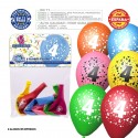 Pack Globo Colores Surtidos 9r Número 4 Impreso 6 Unidades