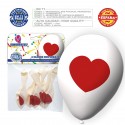 Pack Globos Blanco Con Corazon 6