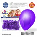 Pack globos violeta metal 30u