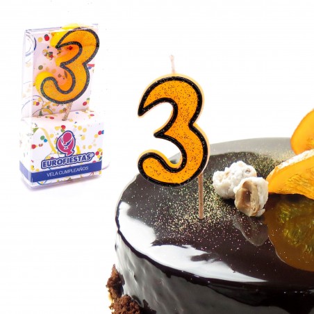 Velas Purpurina Nº 3