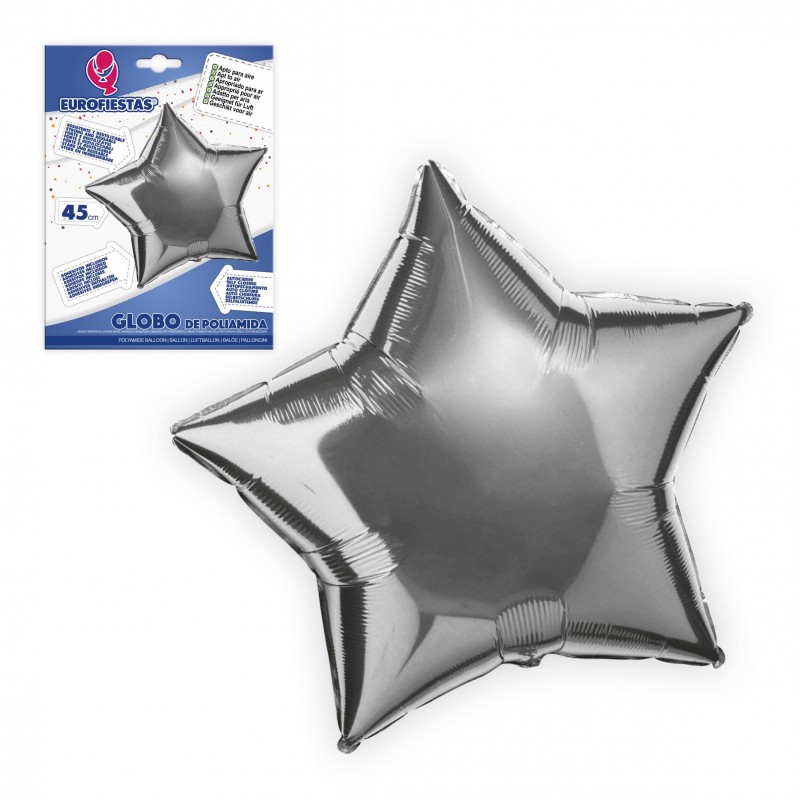 Globo Poliamida Estrella Plata Globo Poliamida Estrella Plata
