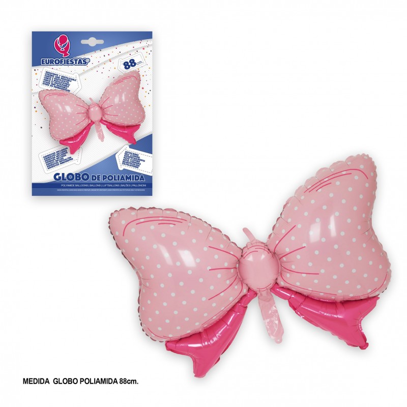 Globo Poliamida Lazo Rosa 88x62cm Globo Poliamida Lazo Rosa 88x62cm