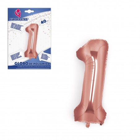 Globo Poliamida Oro Rosa 40cm 1