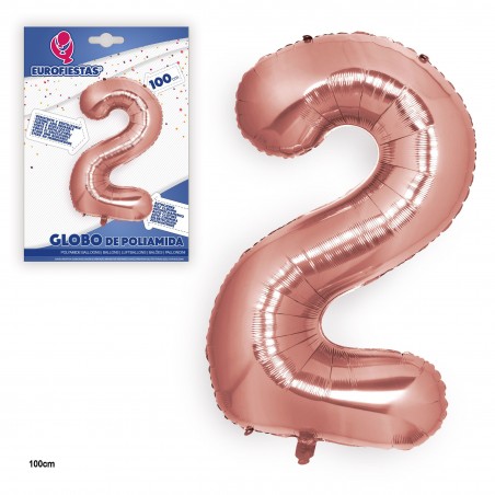 Globo poliamida oro rosa 1m n 2