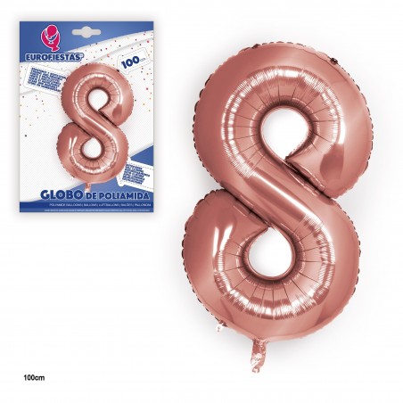 Globo Poliamida Oro Rosa 1m N 8
