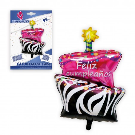 Globo Poliamida Tarta Feliz Cumpleaños