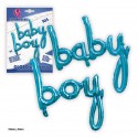 Globo Poliamida Letras Baby Boy 200cm