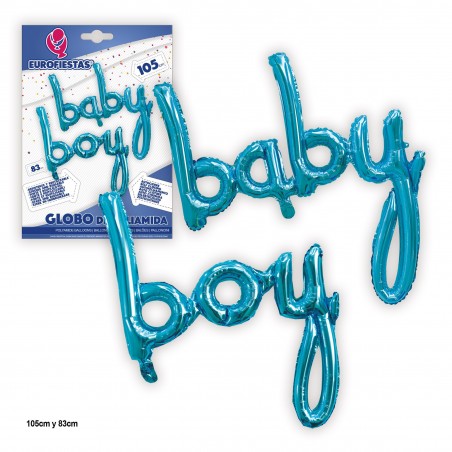 Globo poliamida letras baby boy 200cm