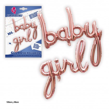Globo Poliamida Letras Baby Girl 200cm
