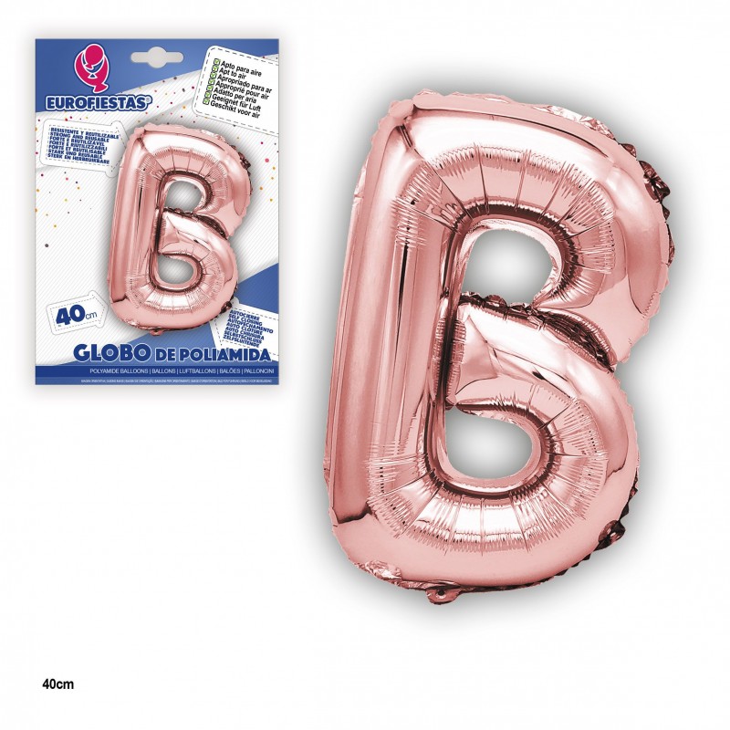 Globo Poliamida Oro Rosa 40cm B Globo Poliamida Oro Rosa 40cm B