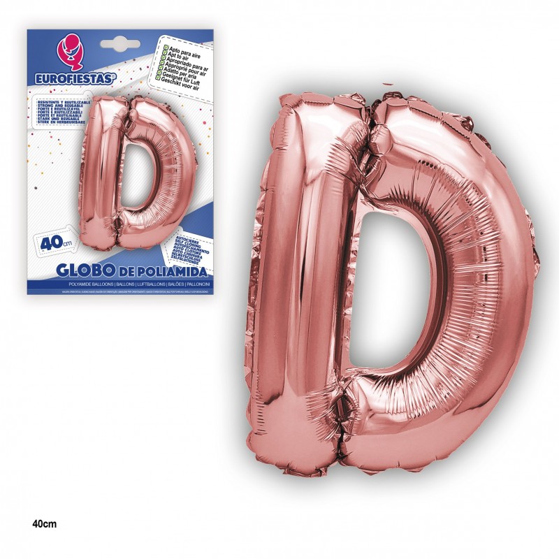 Globo Poliamida Oro Rosa 40cm D Globo Poliamida Oro Rosa 40cm D