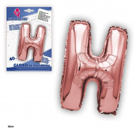 Globo Poliamida Oro Rosa 40cm H