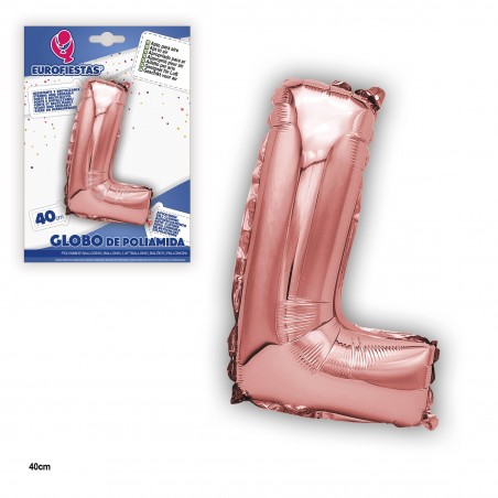 Globo Poliamida Oro Rosa 40cm L