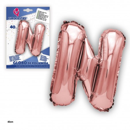 Globo Poliamida Oro Rosa 40cm N
