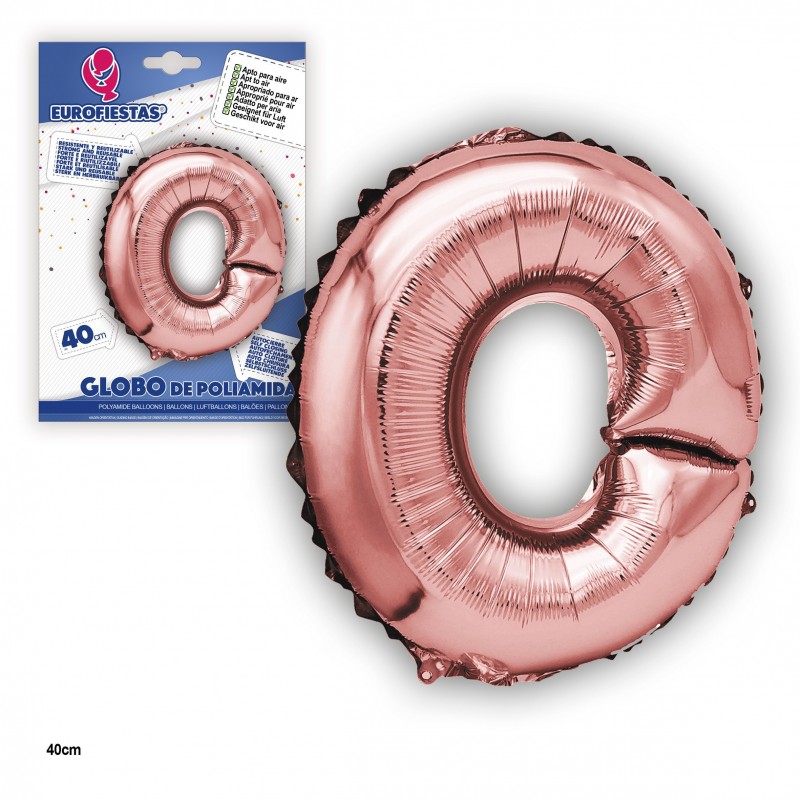Globo Poliamida Oro Rosa 40cm O Globo Poliamida Oro Rosa 40cm O