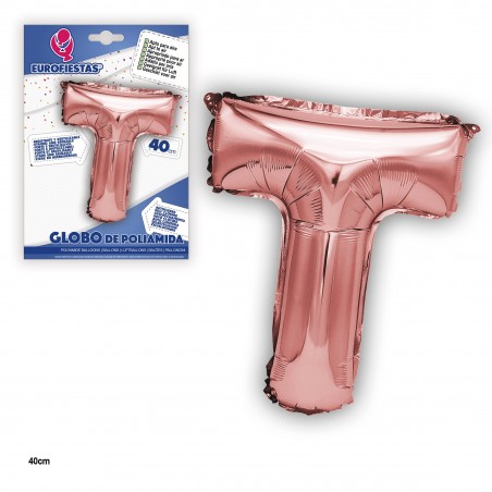 Globo Poliamida Oro Rosa 40cm T