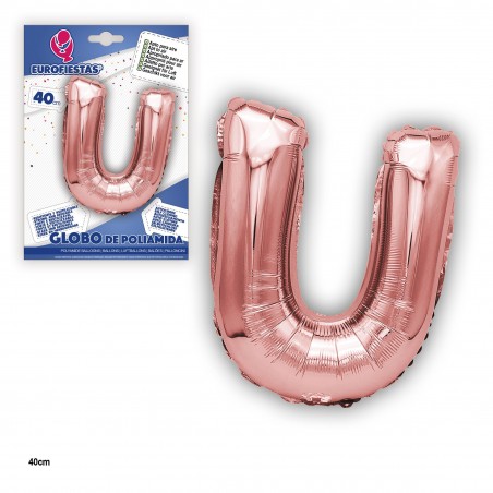 Globo Poliamida Oro Rosa 40cm U